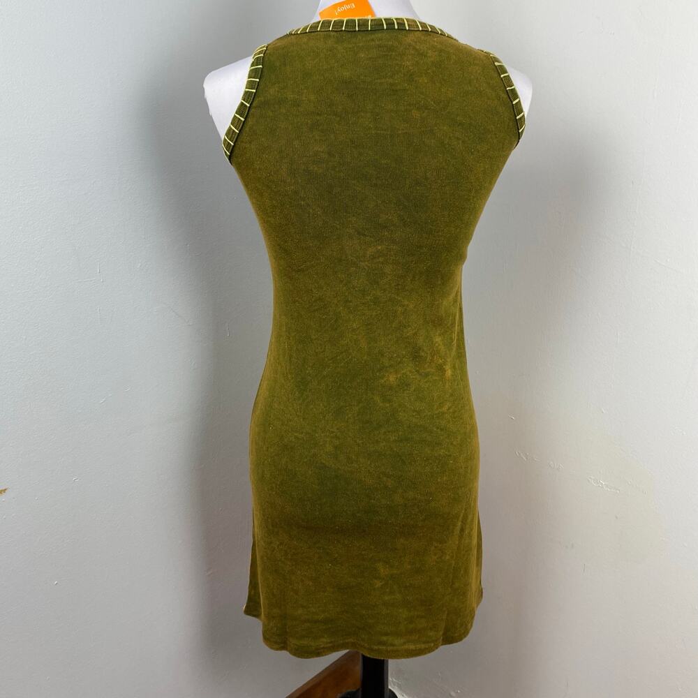 KPC Boho Multicolored Razor Cut Handcrafted Embroidered Dress Small - Picture 6 of 10